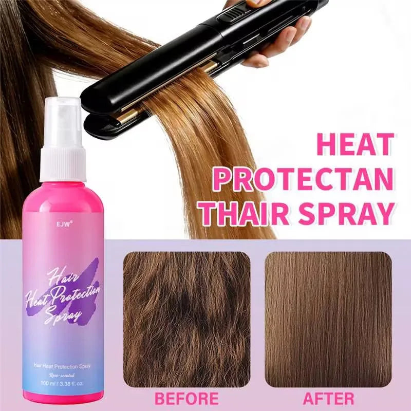 Heat Protectant Spray for Hair - Up to 250 Degree Protection Hydrates Strengthens Hair For All Hair Types + Heated Styling Tools Oasis Select