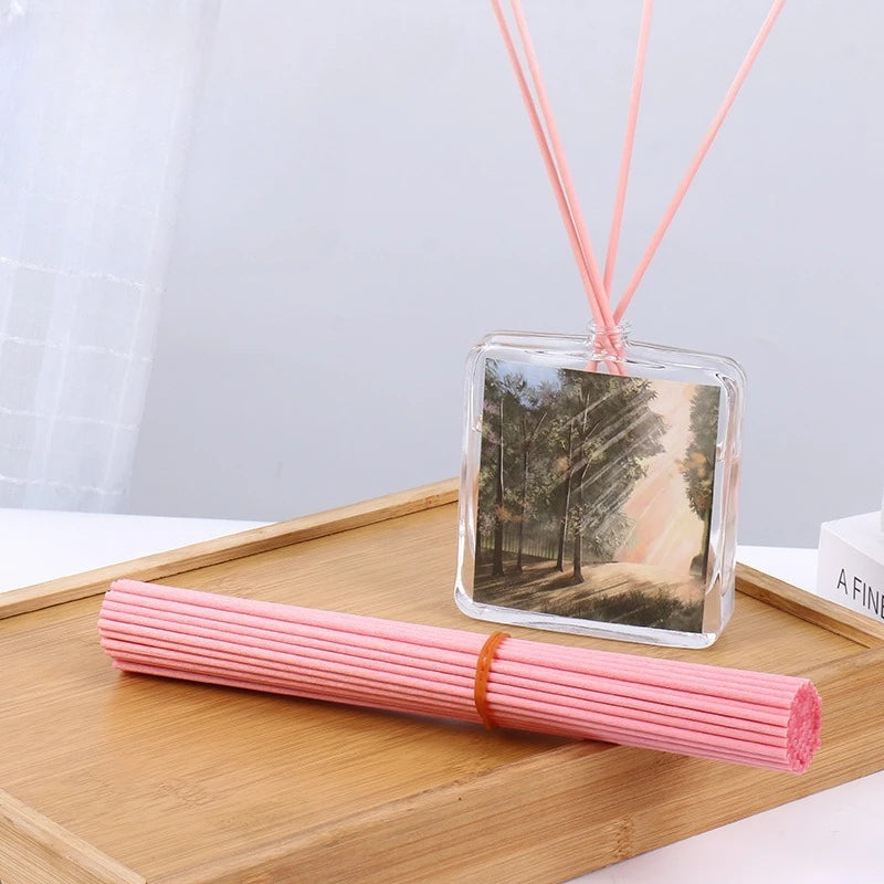 100pcs Per Pack Fiber Reed Diffuser Sticks 3mmx20cm Rattan Home Fragrance Aromatherapy Sticks Lasting for Office Bedroom Oasis Select