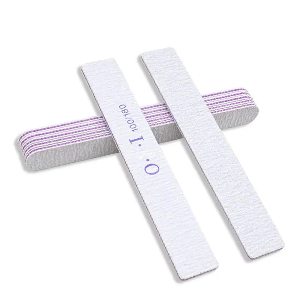 10PCS Nail Files 100/180, Professional Nail File and Buffers, Reusable Double-Sided Emery Board for Nail Manicure Kit for Women Oasis Select E