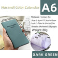 1pc A6 Size 2026 Daily Planner, Morandi Color Leather Calendar, 64 Sheets 128 Page Thin Weekly Calendar Book Oasis Select A2