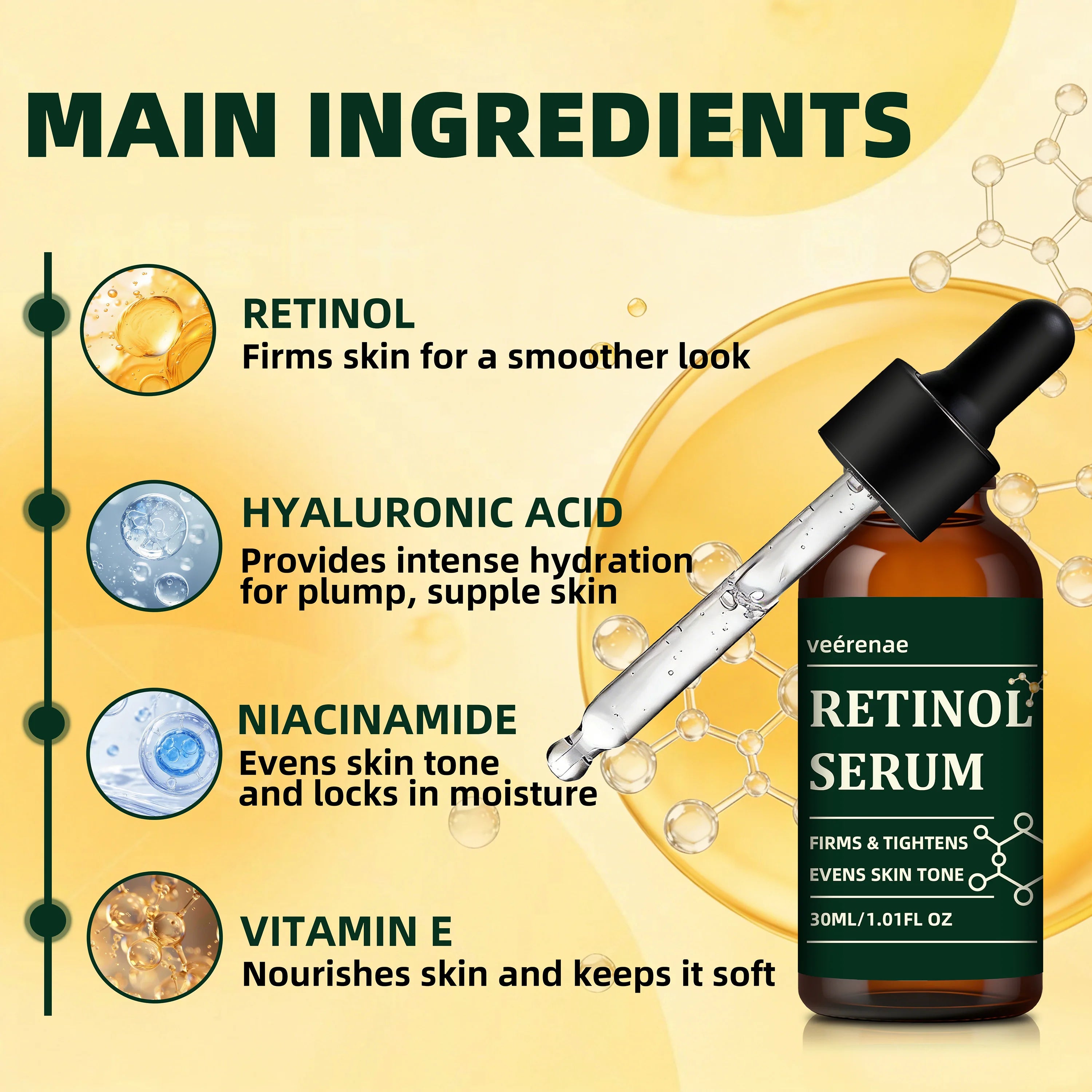 veérenae Retinol Face Serum – Gentle Daily Skincare, All Types
