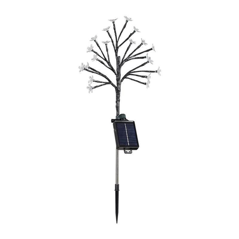 LED Solar Waterproof Cherry Blossom Branch Lamp, Firefly Garden Outdoor Lawn Ground Insert Lamp Oasis Select