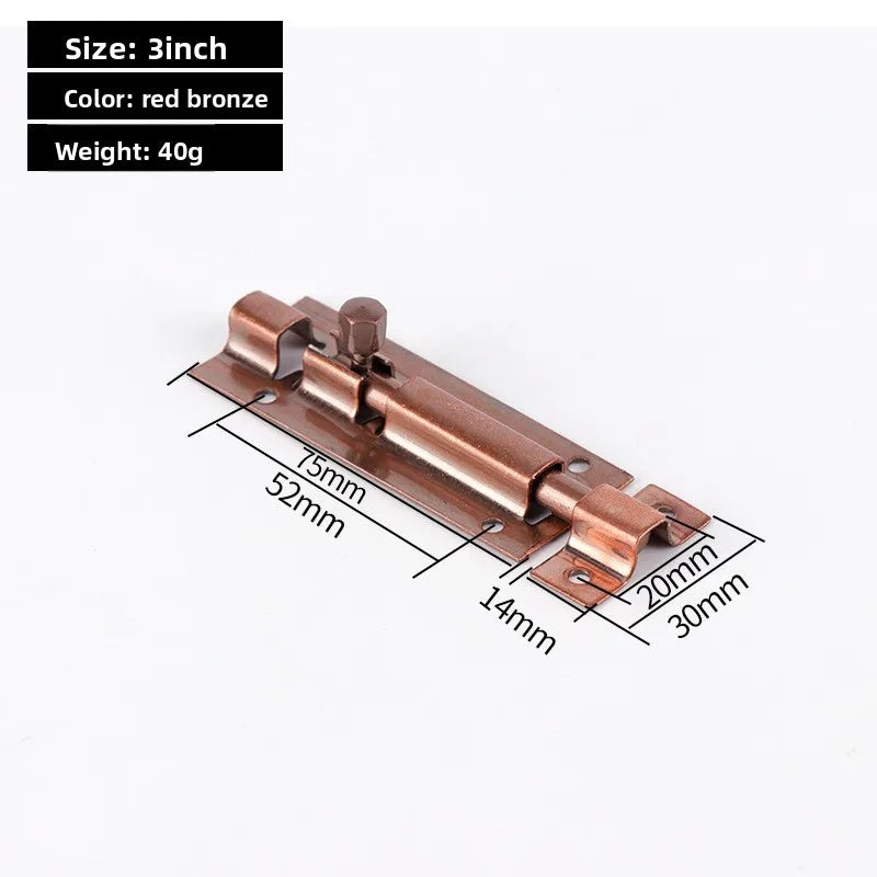 Black Door Lock Barrel Aluminum Alloy Door Lock Latch for Home Hardware Gate Safety Door Bolt Tower Window Catch Lock Silver Oasis Select 75mm 1
