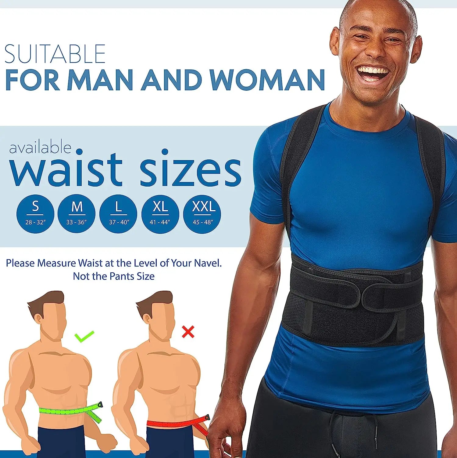 Back Brace Posture Corrector for Men Women Back Lumbar Shoulder Posture Support Pain Relief Muscle Memory Support Straightener Oasis Select