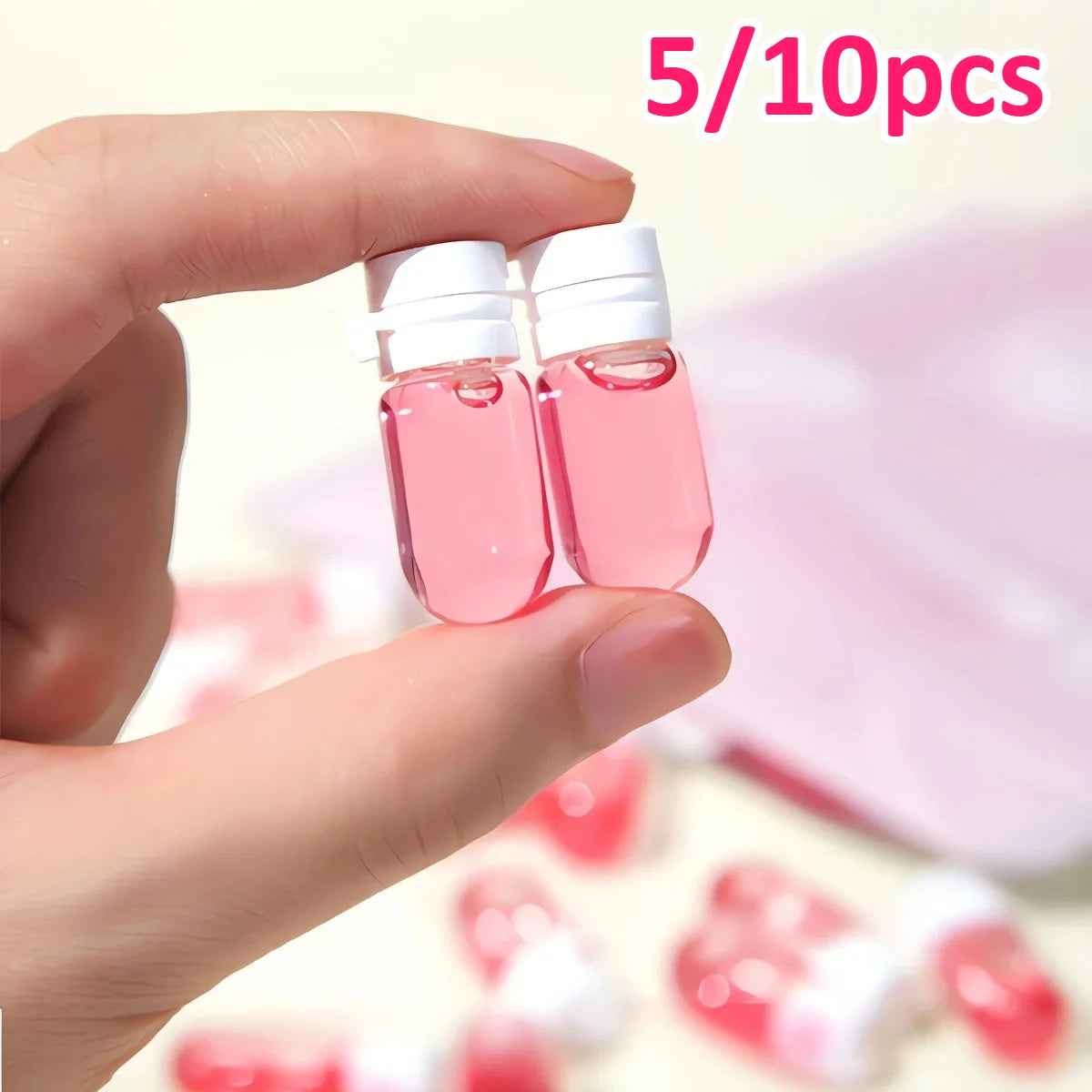 5/10Pcs Clear Leak-Proof Travel Bottles, Portable Flip-Top Dispenser for Lotion & Makeup Remover,Multi-Purpose Essence Container Oasis Select