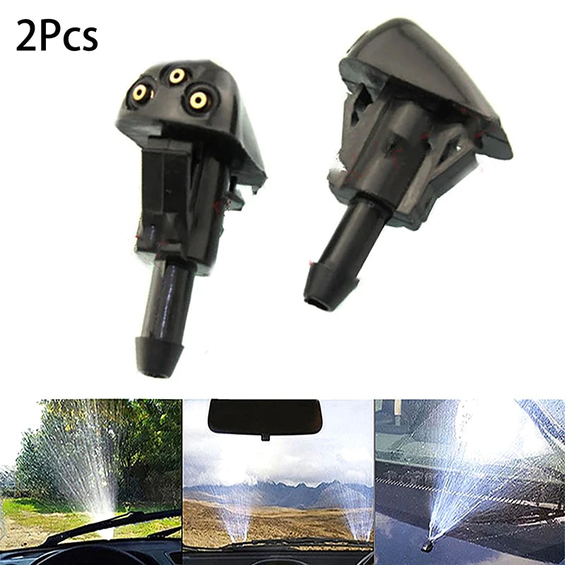 2Pcs Auto Accessory: Universal 3-Hole Car Windshield Wiper Washer Spray Nozzles Oasis Select Default Title