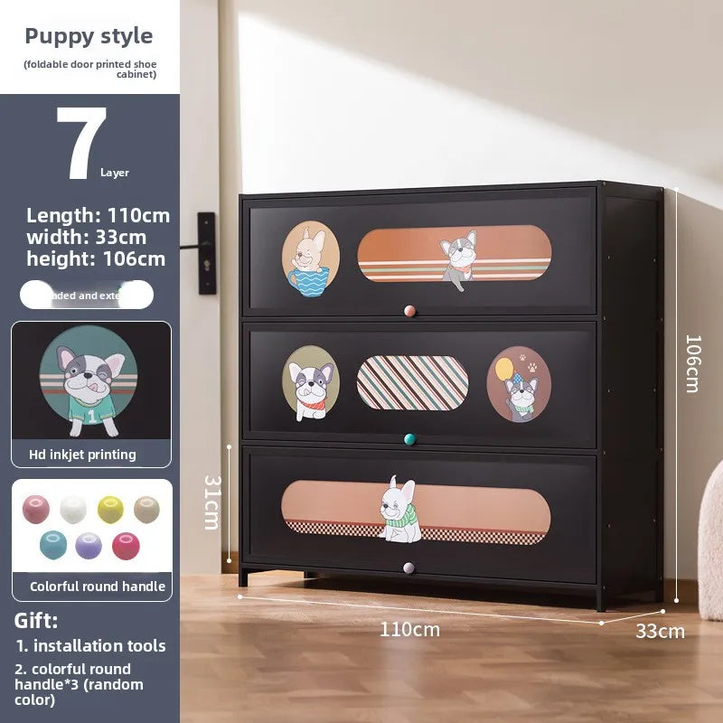 Enter the entrance, enter the door, floor-to-ceiling multi-layer door, dustproof shoe rack, simple and large-capacity storage Oasis Select 7-110