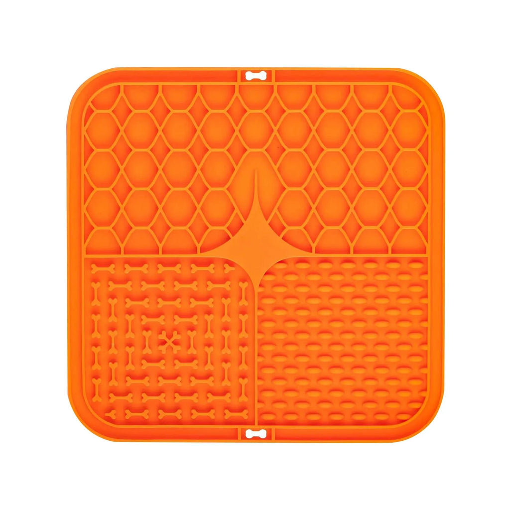 Silicone Dog Lick Mat – Slow Feeder & Bath Anxiety Relief Dog Lick Mat Oasis Select Orange One Size