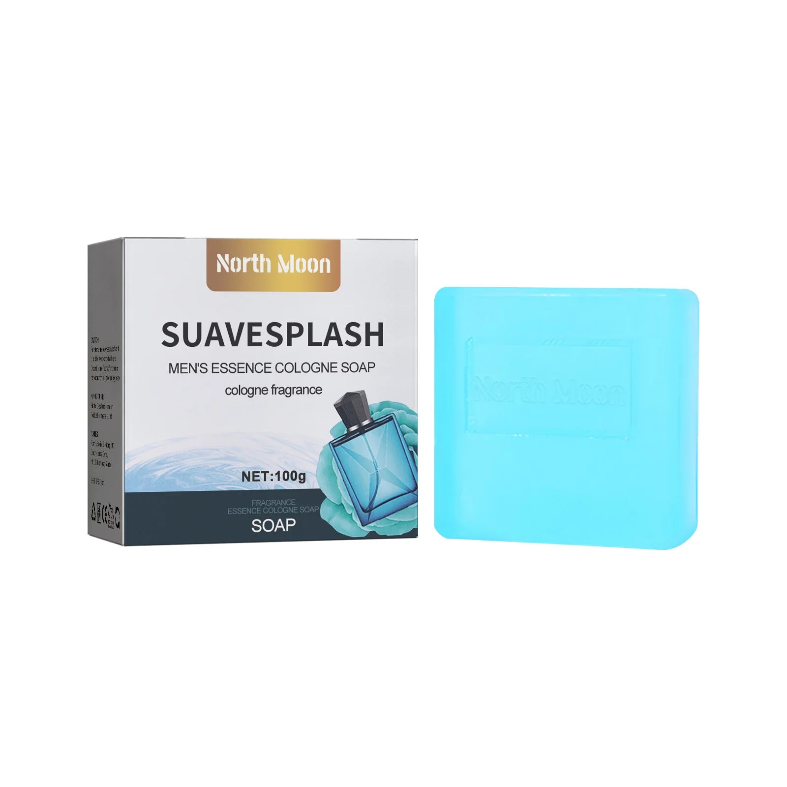 OceAura Men's Perfume Bath Soap Gentle Cleansing Body Skin Refreshing Non-oily Comfort Care Soap Cool Texture 70g Oasis Select 100g boxed