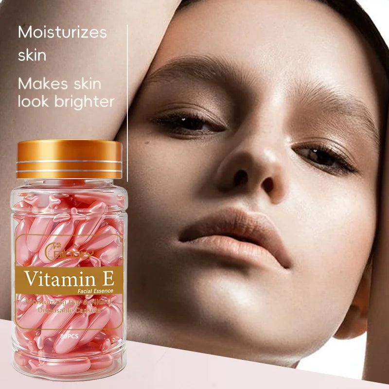 Vitamin E Facial Essence Capsules – 80pc Hydrating Face Oil Face Essence Capsules Oasis Select Vitamin E