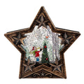 Christmas Decorative Crystal Balls Snowflakes Illuminated Santa Claus Lights Creative Christmas Gifts Oasis Select Child and tree 15cmX4cmX14cm