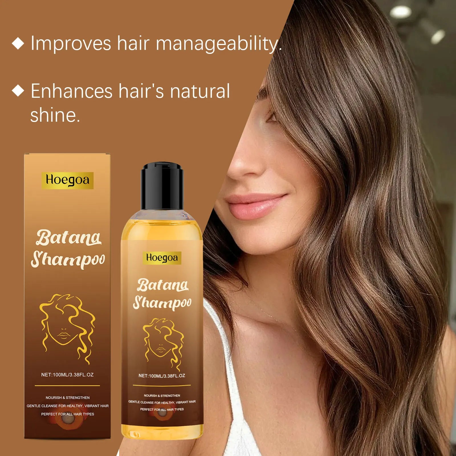 Batana Oil Shampoo Soothing Scalp Repair Damaged Brittle Hair Oil Control Nourishing Strengthing Hair Root Hair Growth Shampoo Oasis Select