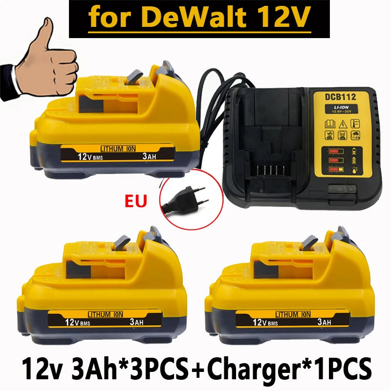 Dewalt 12V DCB120 2Ah 3Ah 5Ah 6Ah Battery DCB127 DCB124-XJ DCD796