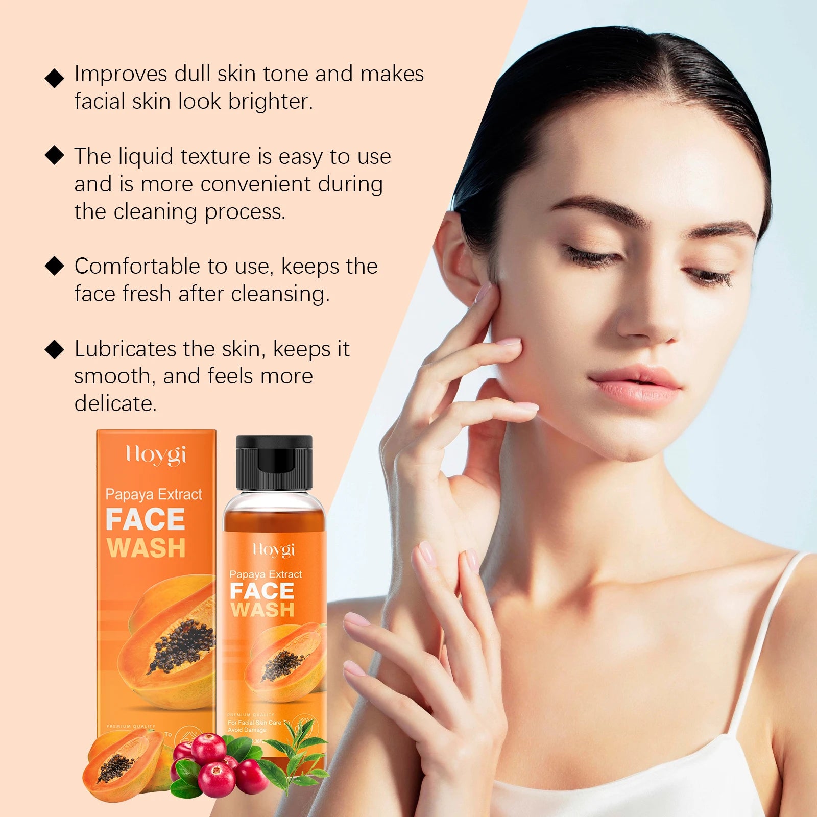 Hoygi Papaya Face Wash – Oil Control & Brightening Cleanser Facial Cleanser Oasis Select