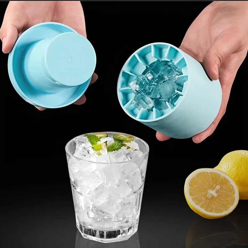 Multifunctional Silicone Ice Cube Mold Ice Maker Portable Box Ice Tray Bucket Household Items Oasis Select
