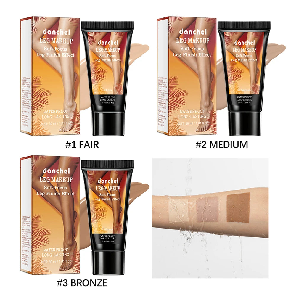 3 Colors Leg Makeup Medium Airbrush Leg Effect Body Foundation Waterproof Sweatproof Cover Scars Varicose Veins Tattoo Even Skin Oasis Select