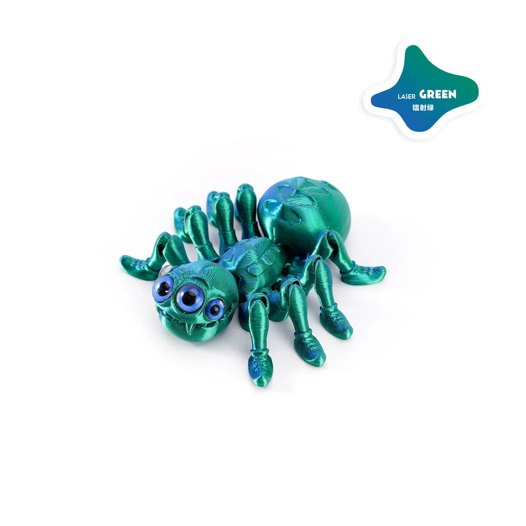 3D Printed Spider, Articulated 3D Animals,Relief Stress Fidget Toys, Desktop Pet Halloween Surprise Gift for Home Office Décor Oasis Select Green 8CM