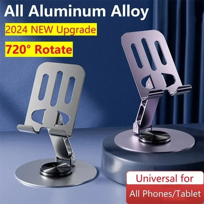 Adjustable Folding 720° Rotating Aluminum Alloy Tablet Holder Portable Stand for iPad Mobile Phone Desktop Live Mount Oasis Select