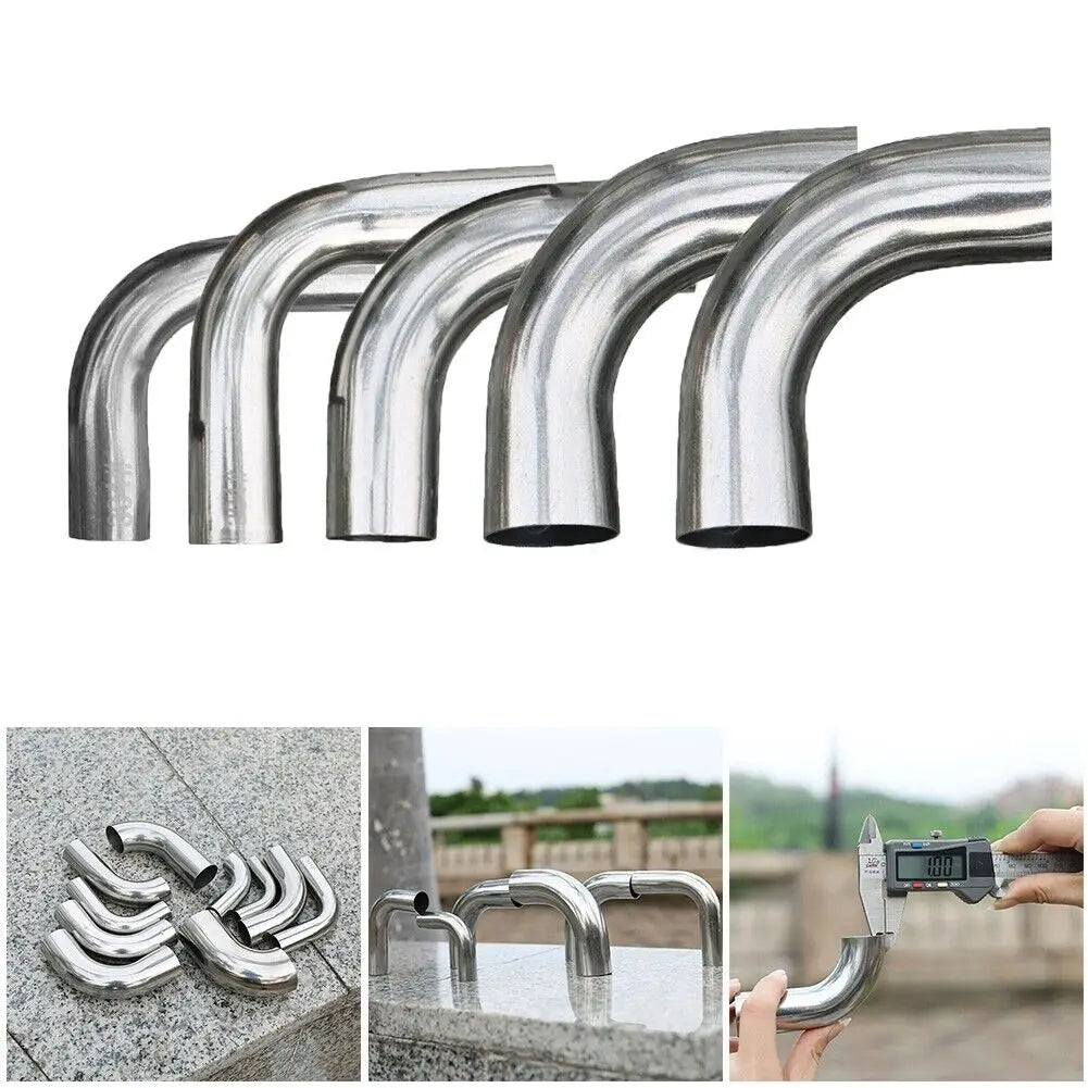 19mm 25mm 32mm 38mm 51mmOD Sanitary Butt Weld 90 Degree Elbow Bend Pipe 304 stainless steel car exhaust pipe muffler welded pipe Oasis Select