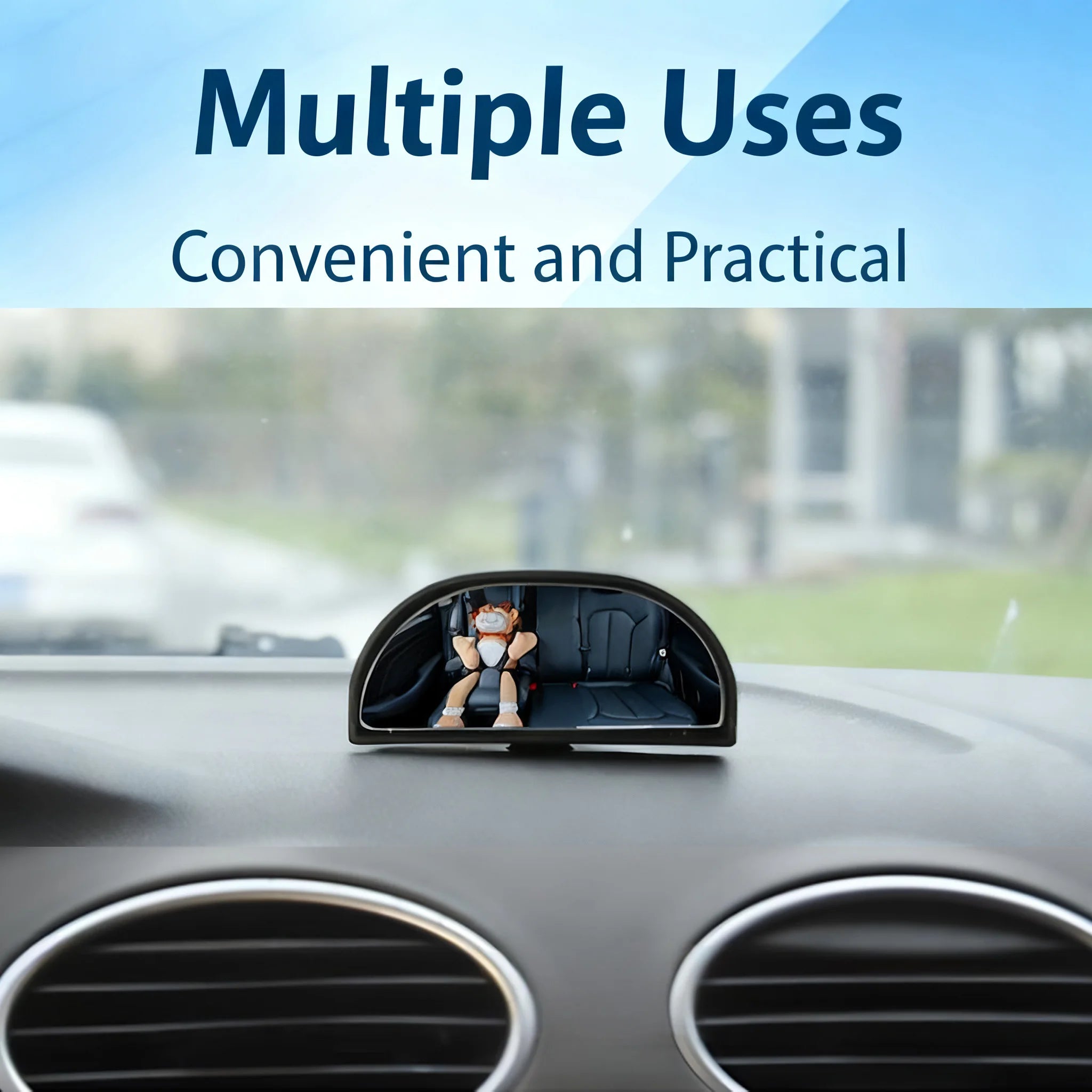 360° Blind Spot Convex Mirror – Wide Angle Adjustable Side Mirror