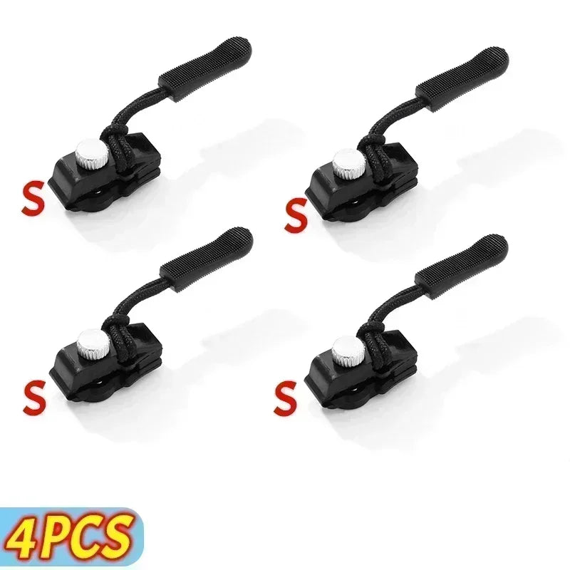 2-6pcs 3 Different Size Zipper Repair Kit Universal Instant Fix Zip Replacement Zip Slider Teeth Rescue Zipper For Tailor Tool Oasis Select S-4PCS