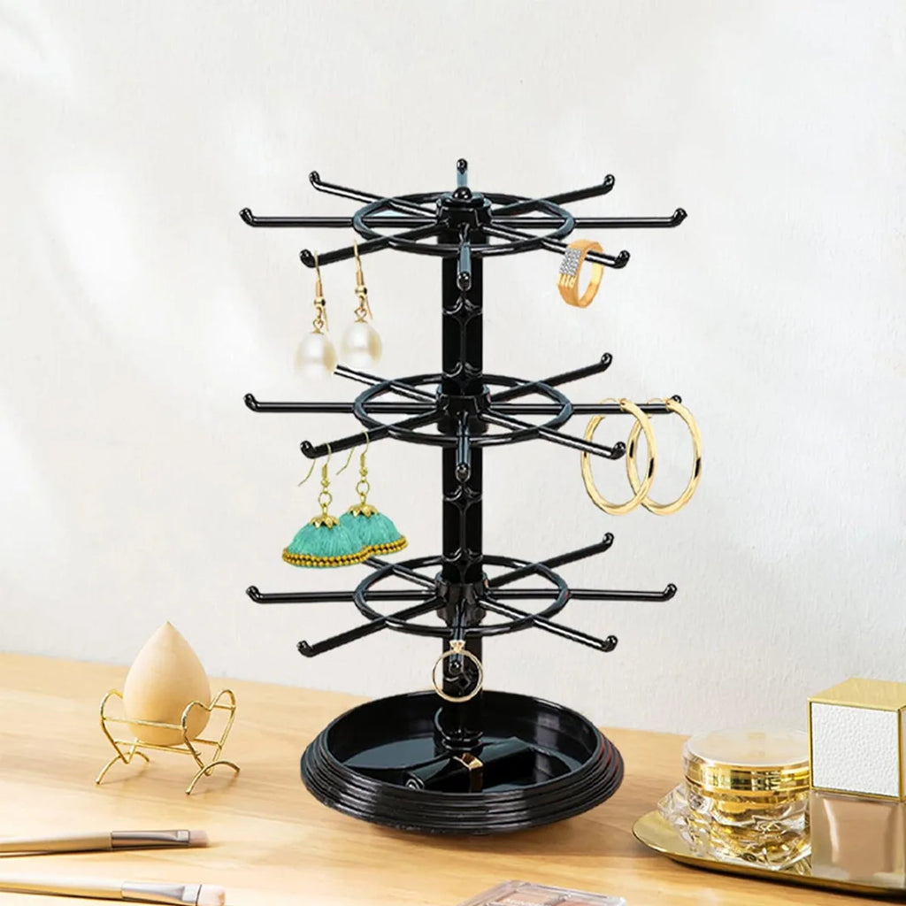 1pc, Multi layer rotating jewelry rack, necklace display rack, jewelry storage rack, bracelet hanging rack Oasis Select
