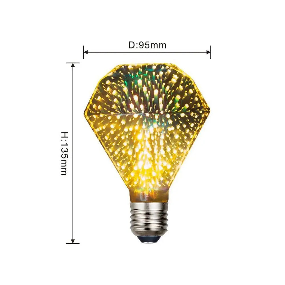 Vintage Heart Glass LED Atmosphere Bulb | Bar & Home Décor Decorative LED Bulb Oasis Select H