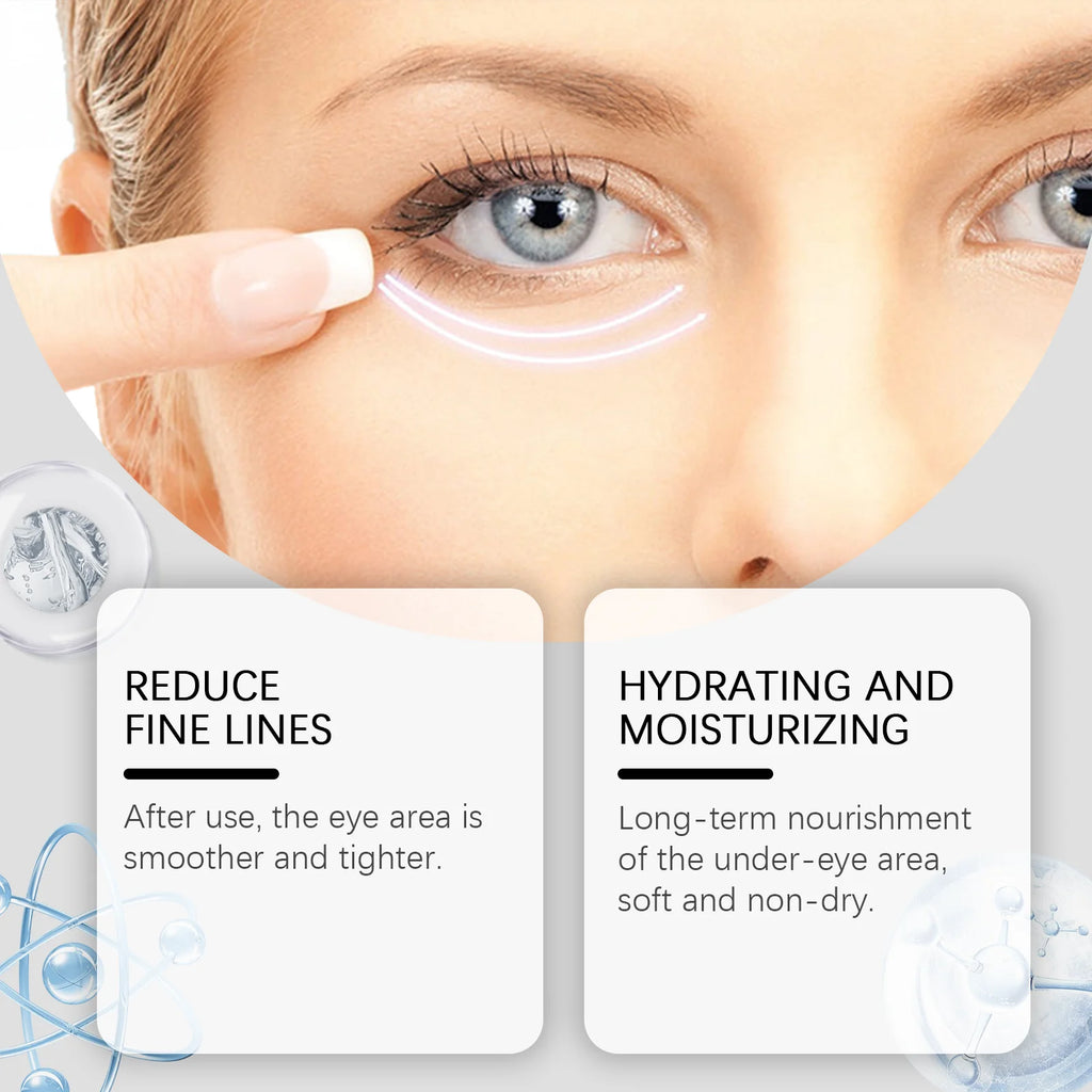 Jaysuing Retinol Roller Eye Cream Reduce Eyes Puffiness Moisturizing Care Cream Brightening Firming Lifting Under the Eyes Cream Oasis Select