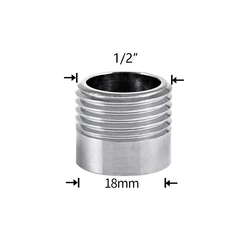 Water Faucet Coupler 1/2 To M16 M18 M20 M22 M24 M28 M32 Thread Connector Conversion Tap Adapter Fitting Bubbler Kitchen Bathroom Oasis Select 18mm to 1I2