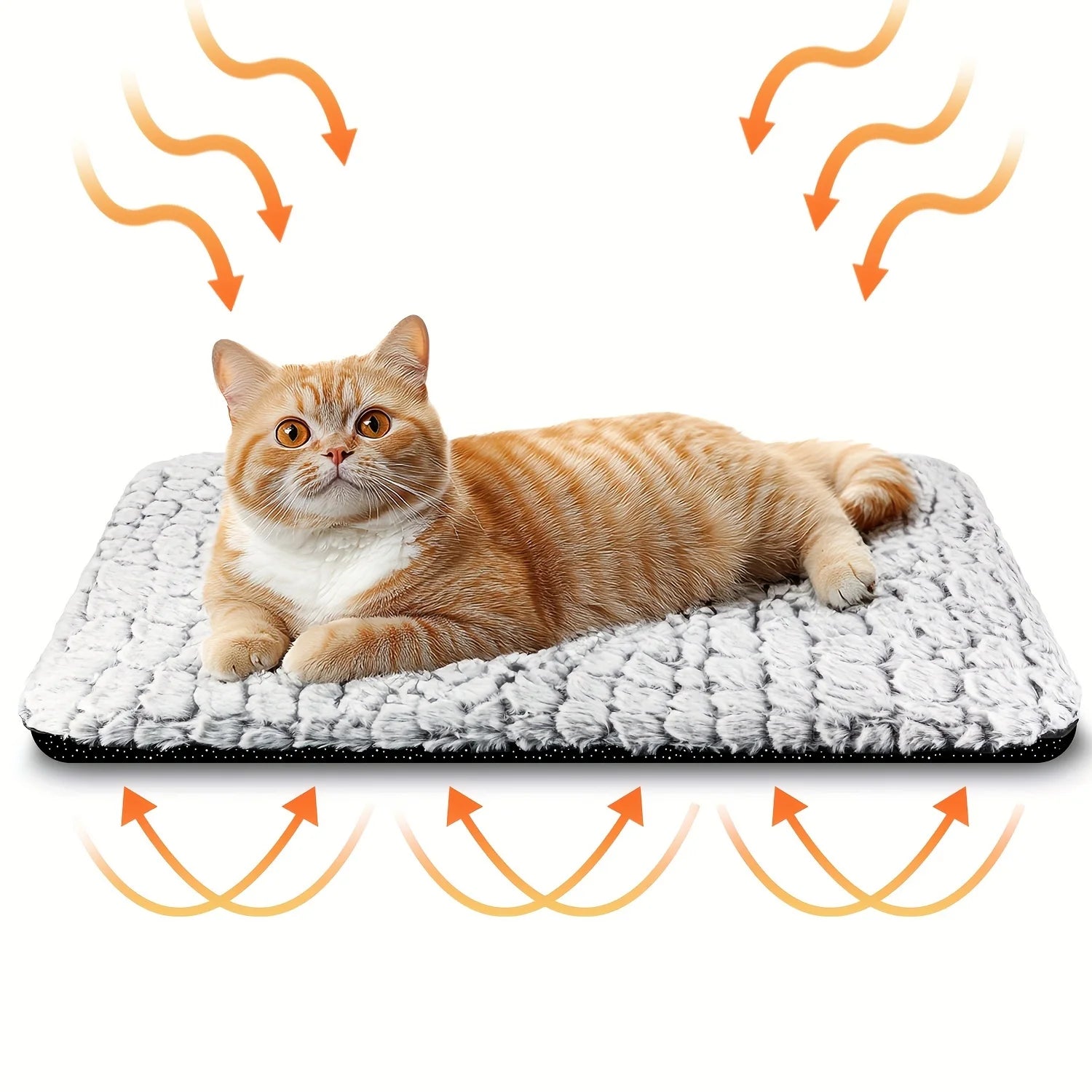 Self-warming Cat and Dog Bed Super Soft Cat Pet Heating Pad Suitable for Indoor Outdoor Anti-slip Heating Cat Pad Warm Blanket Oasis Select AS PIC 40X50CM