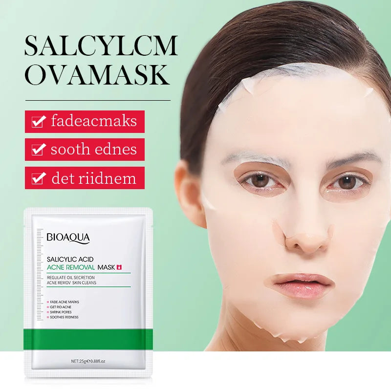 BIOAQUA Salicylic Acid Face Mask – Acne & Anti-Aging, 10-Pack Acne Face Mask Oasis Select