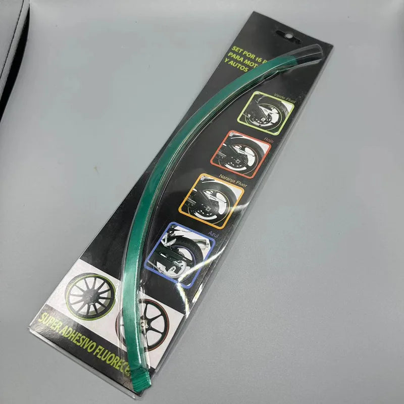 Motorcycle wheel hub sticker, off-road rider car, steel rim color strip sticker, wear-resistant and waterproof universal version Oasis Select E