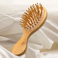 Natural Bamboo Hair Brush with Air Cushion - Scalp Massage, Anti-static Detangling Comb for Daily Hair Care & Styling Oasis Select 444-7-02