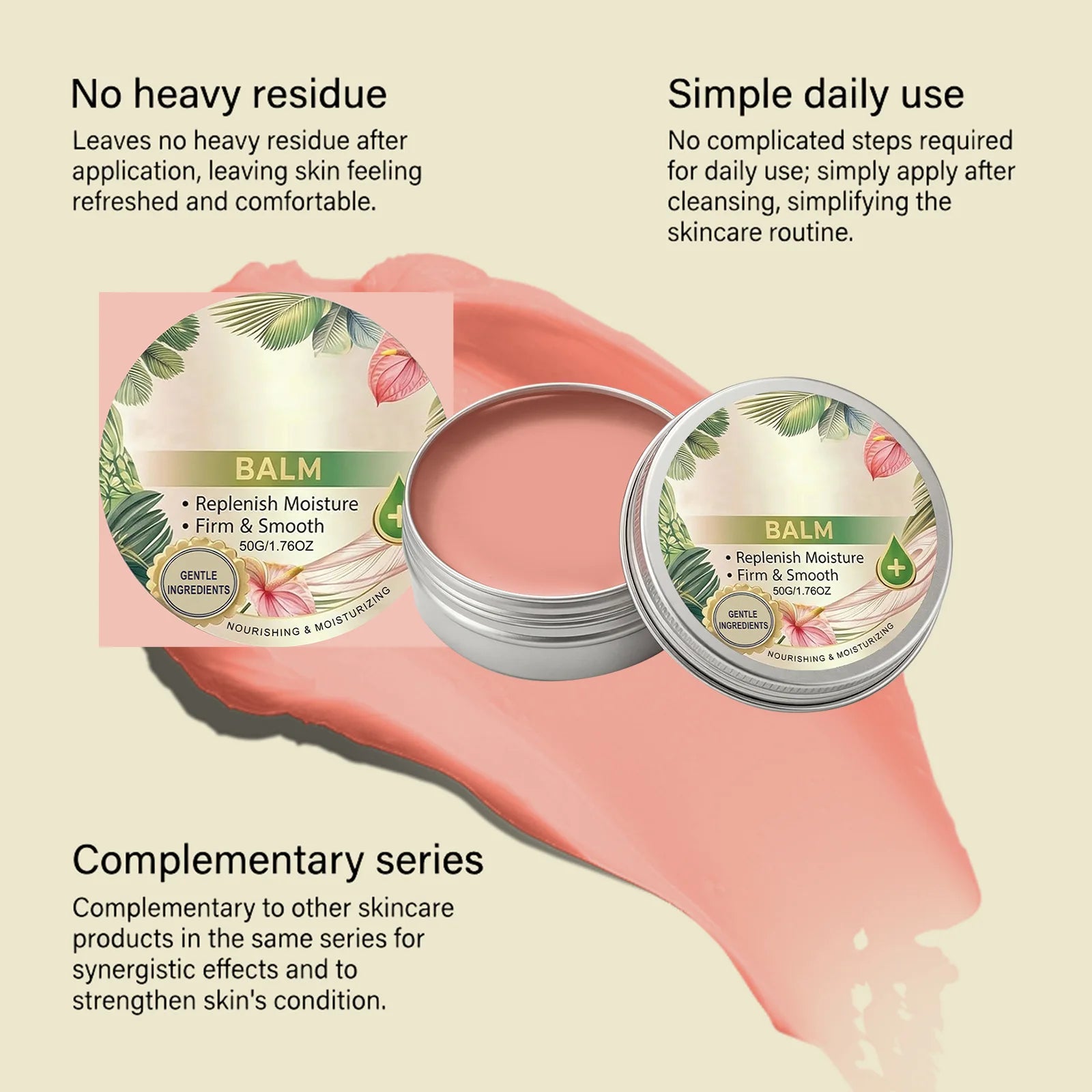 Organic Herbal Soothing Cream for Face Body Sensitive Skin Calm Irritation Sunburn Repair Hydrating Non-Greasy Skin Care Oasis Select