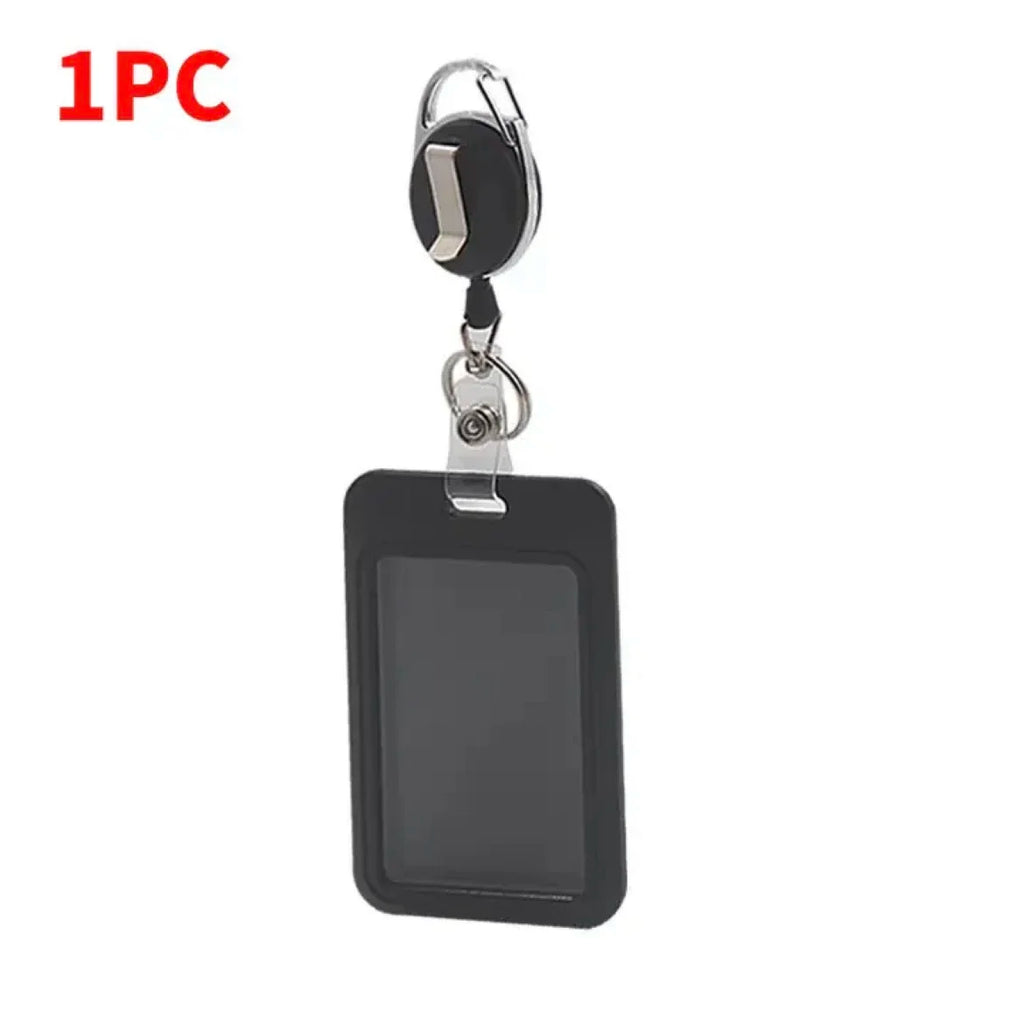 Work Permit Card Set - Rope Retractable Neck Hanging Document Card Set - Chest Tag Access Control Hard Shell Protective Set Oasis Select 1pc