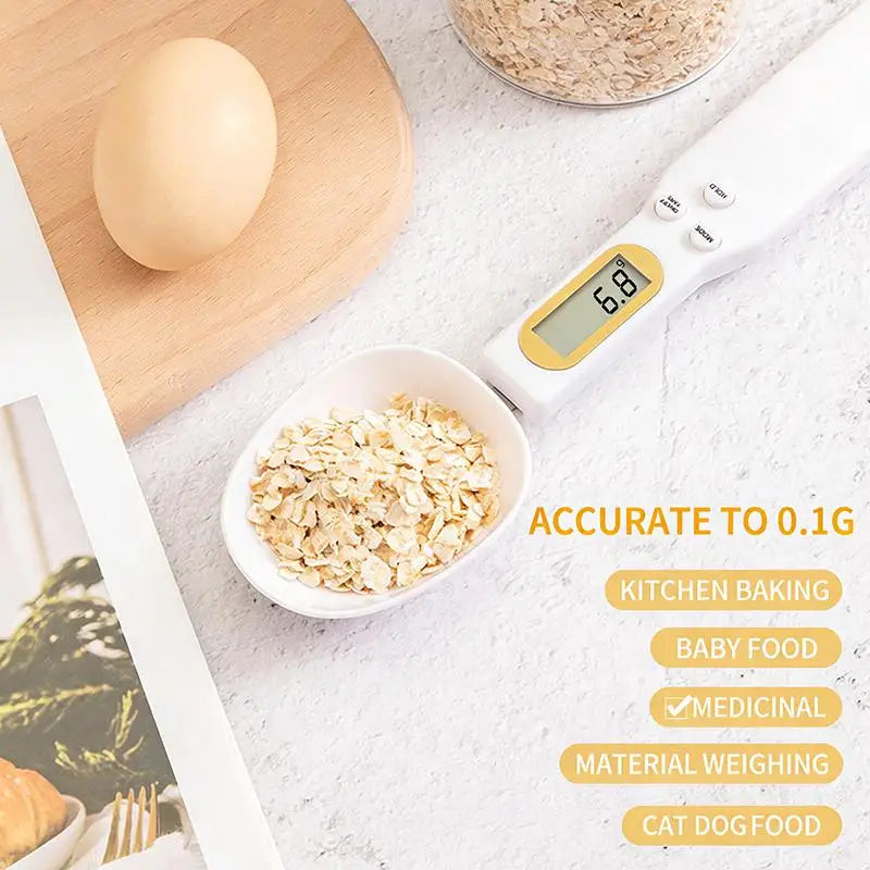 LCD Digital Measurement Adjustable Weighing Spoon Kitchen Scale Electronic Measuring Spoon Coffee Powder Scale Baking Scale Oasis Select