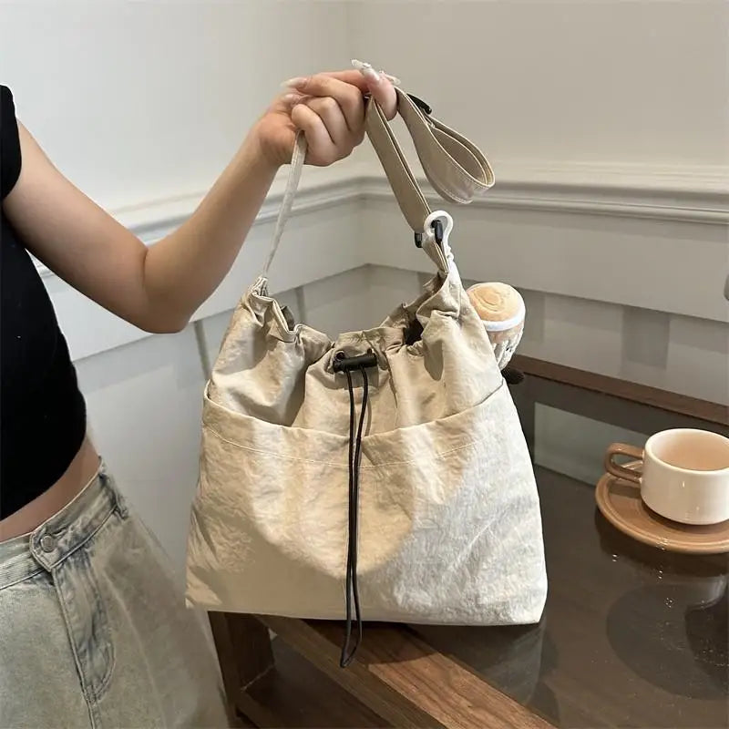 1PC Large Capacity Versatile Shoulder Bag For Women's Summer Popular Lightweight Crossbody Bag Minimalist Tote Handbag Oasis Select Khaki