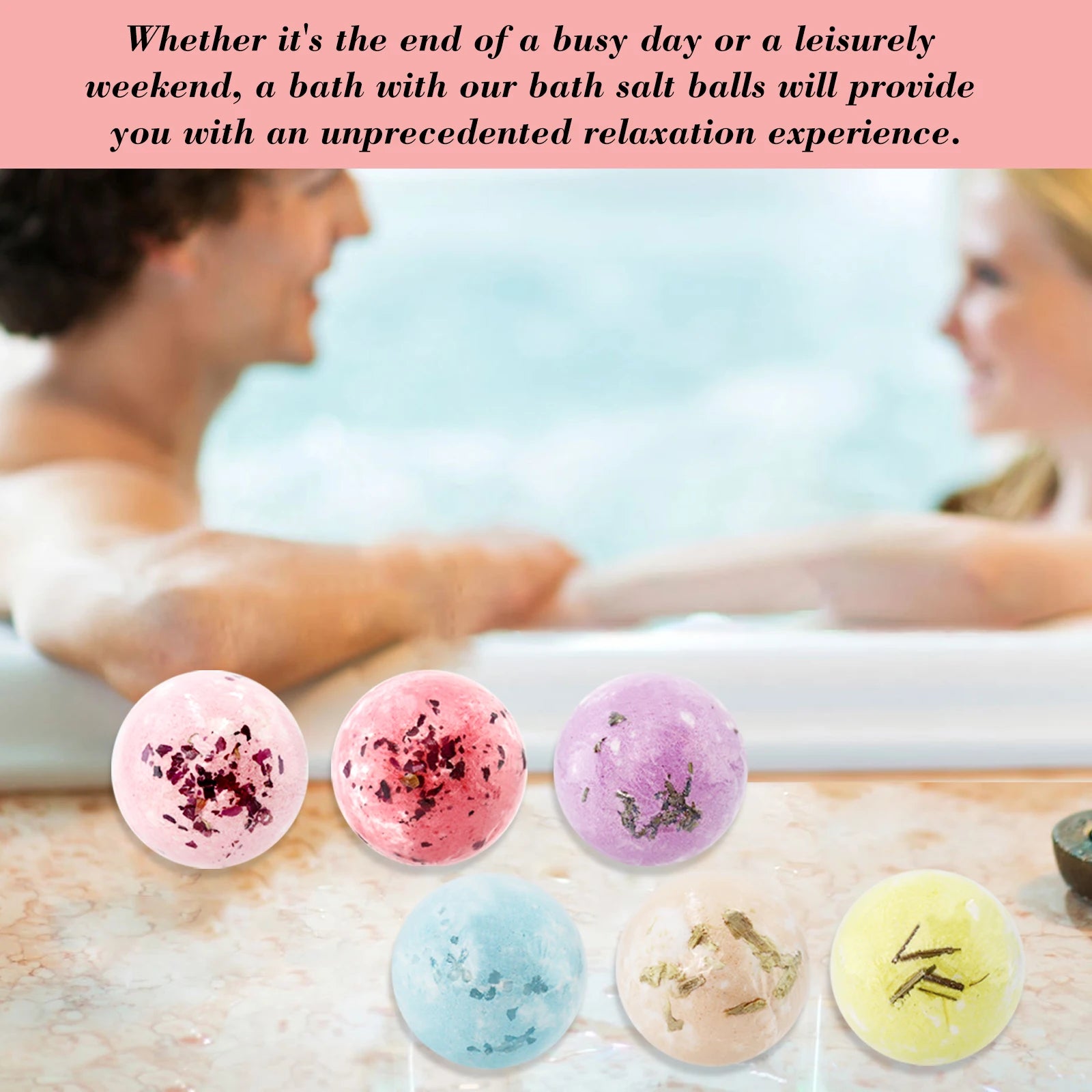 YURHERSU Mineral Bath Salt Ball Set – Nourish & Soften Skin Bath Salt Set Oasis Select