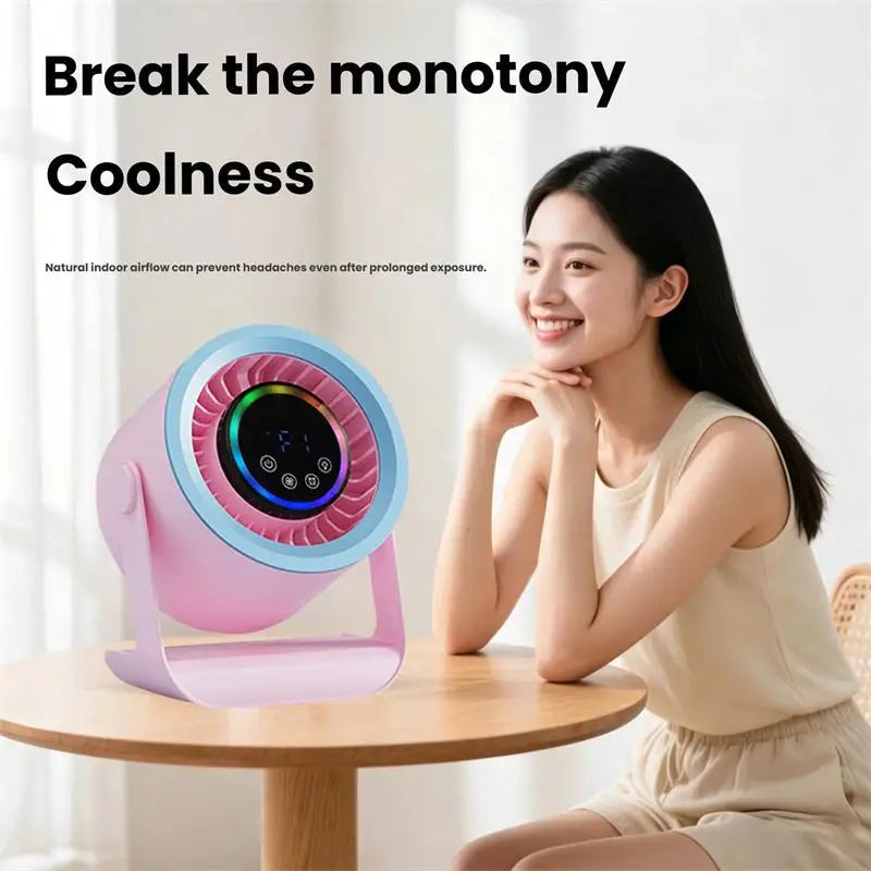 USB Mini Fan Touch Control Digital Display – Silent Desk Fan
