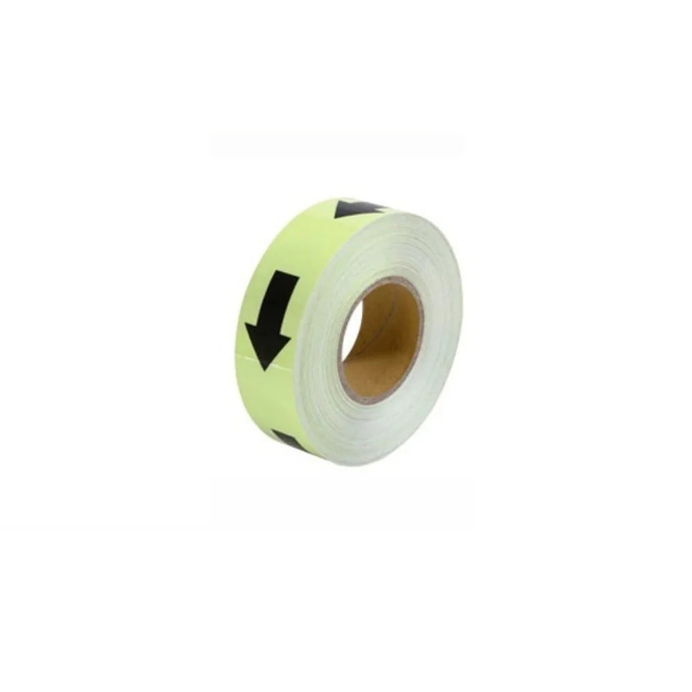 5M Length Emergency Exit Luminous Tape Waterproof Glow ln The Dark Anti-Slip Floor Marker Sign Arrow Design Safety Exit Marker Oasis Select Style 6