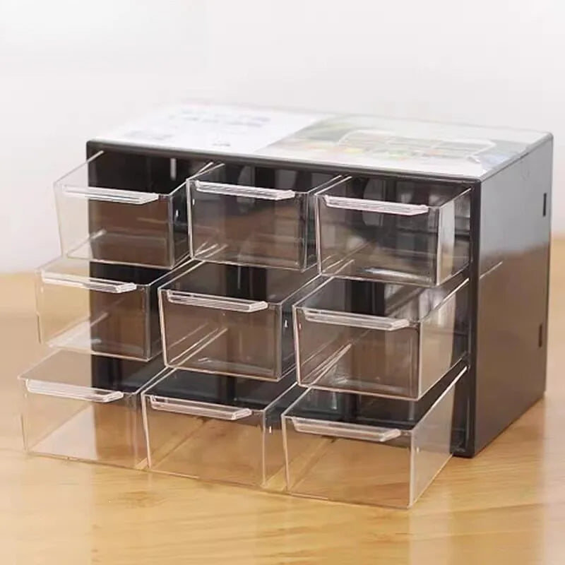 Multi-Grid Desktop Drawer Organizer Dustproof Storage Box, Portable Jewelry Cosmetics Makeup Container, Home Office Storage Case Oasis Select