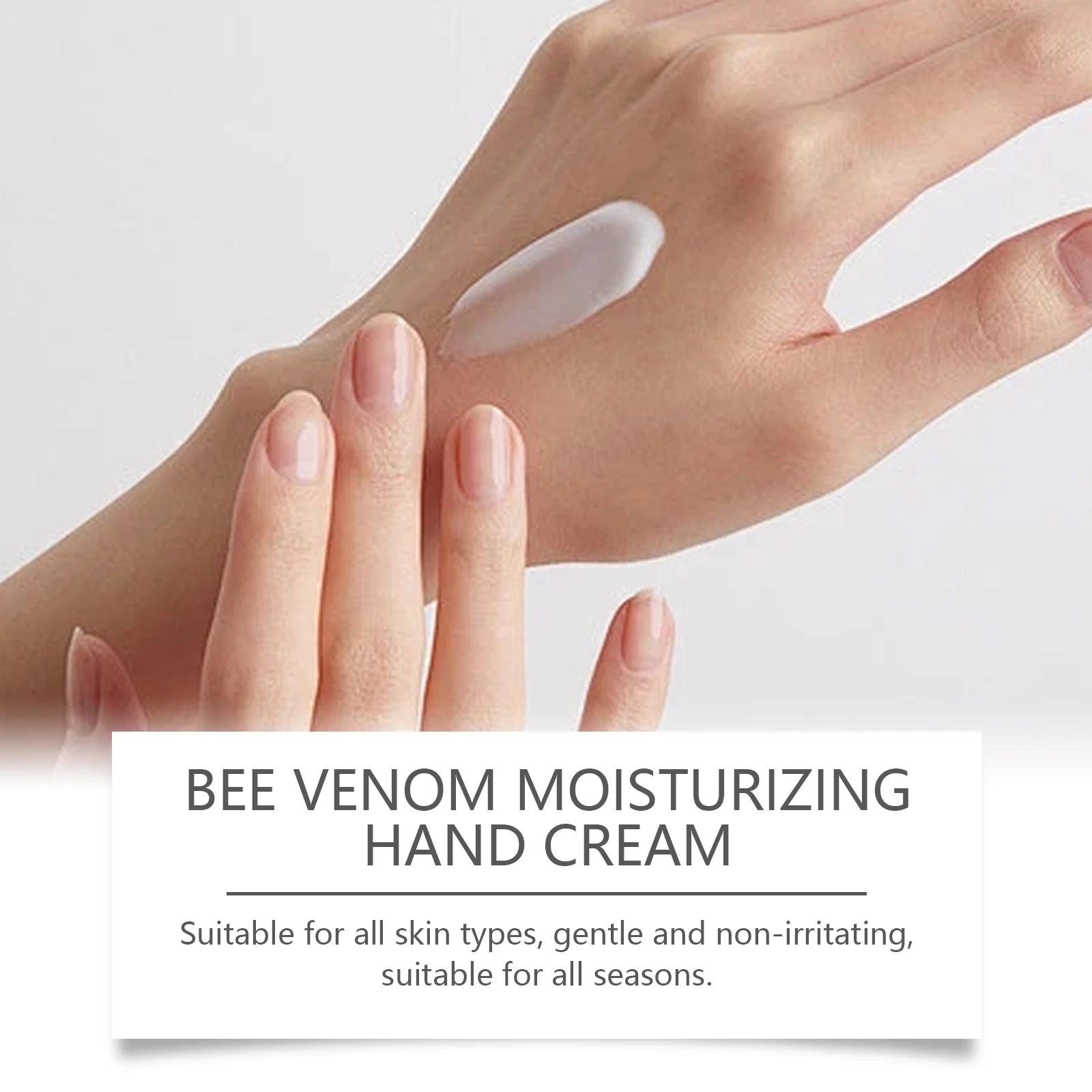 Bee Venom Hand Cream Moisturizing Anti Crack Fast Absorption Non Greasy Nourishing for Dry Cracked Skin Improve Skin Texture Oasis Select