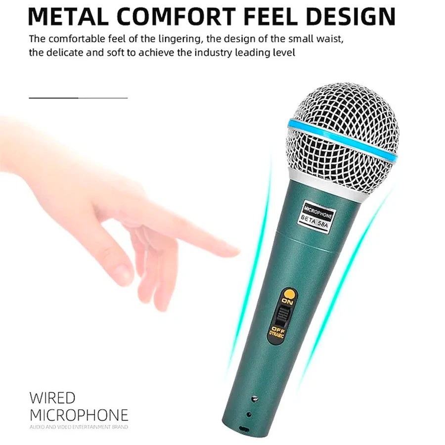 AyeBeau Wired Dynamic Microphone – Karaoke, Gaming & Streaming