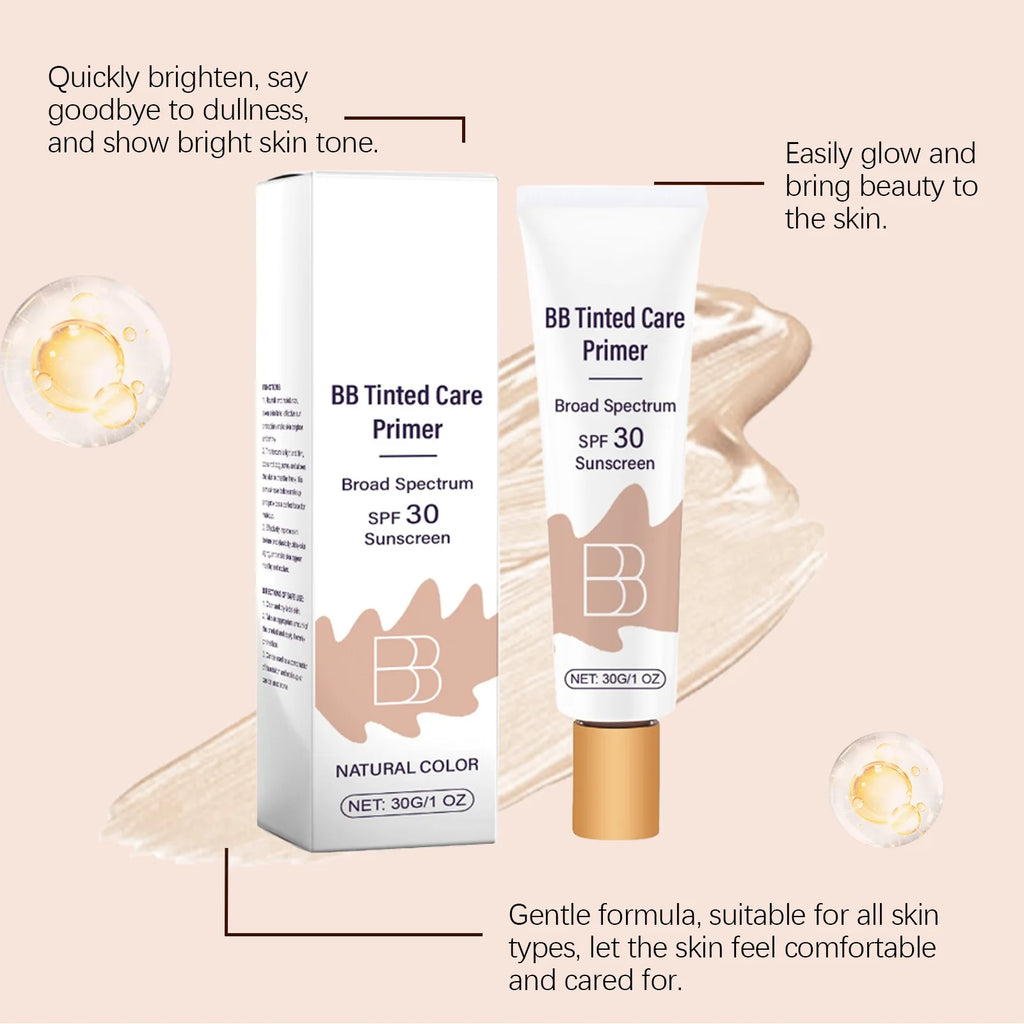 Sunscreen BB Cream Protect Sun Burn Calm Redness Balance Oil Shine Conceal Face Blemish Enhance Skin Barrier Portable Concealer Oasis Select