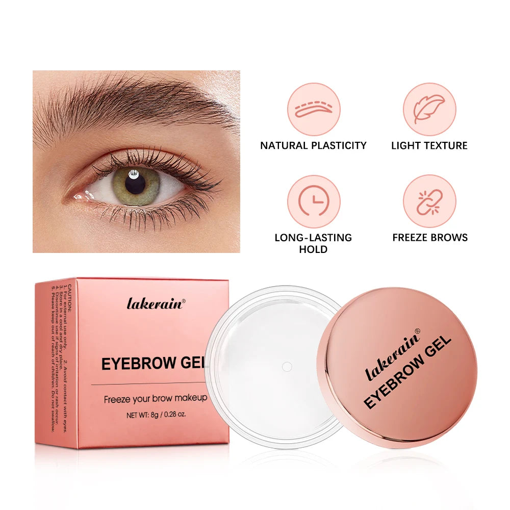 3D Waterproof Eyebrow Sculpting Gel & Brush – Natural Hold