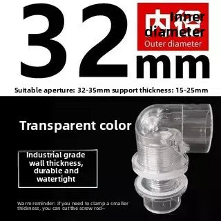 Pipe Fitting Elbow Tee End Cap Transparent Plexiglass Fish Tank Joints Water Accessories Acrylic Connector Oasis Select 32mm B
