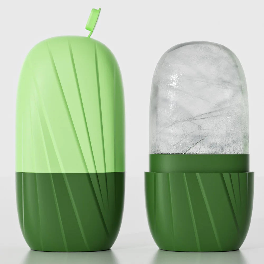 Face Ice Roller & Silicone Ice Tray – Reusable Cooling Massager