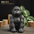 Black Gold Gorilla King Kong Statue Resin Crafts Antique Gorilla Desk Ornament Handmade Animal Figurine Living Room Bedroom Oasis Select Black