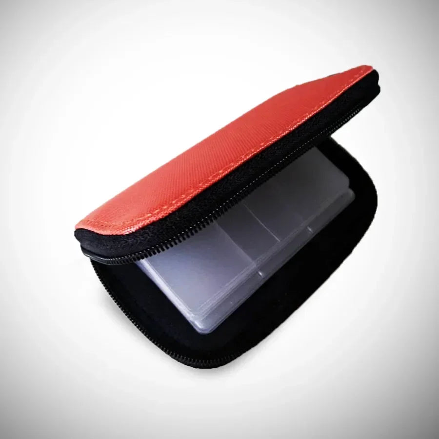 22 in 1 Game Memory Card Storage Bag Carrying Case Holder for CF/SD/Micro SD/SDHC/MS/DS Memory Card Collect Box Oasis Select Orange