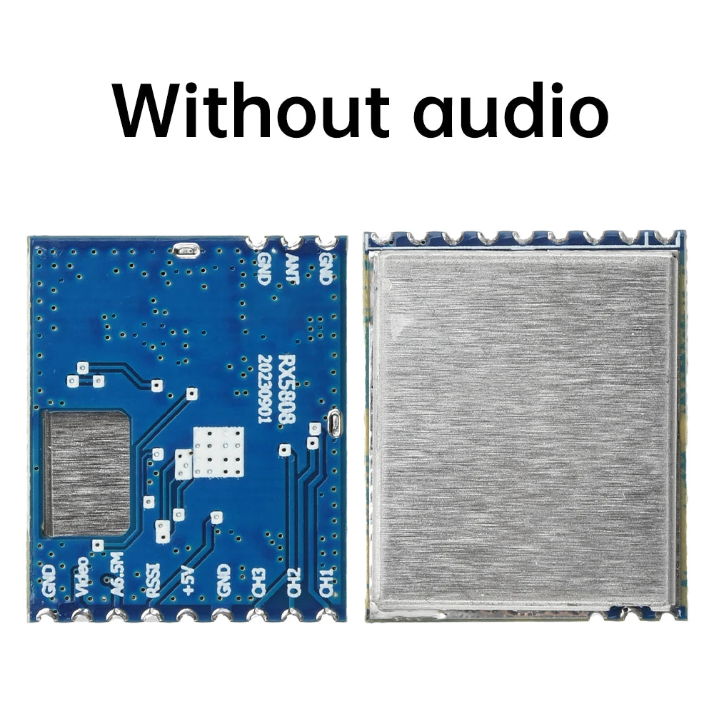 5.8G RX5808 Receiver Module SPI Control Wireless Audio Video Receiving Module 4.8~6.0GHz for FPV Systems RC DIY Electronic Kit Oasis Select Without audio